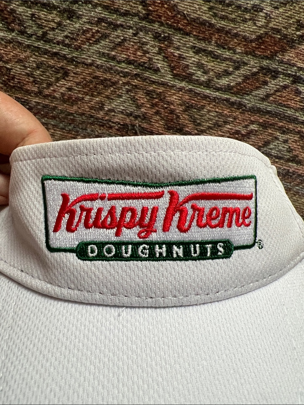 Krispy Kreme White Visor with Logo - Picture 4 of 6